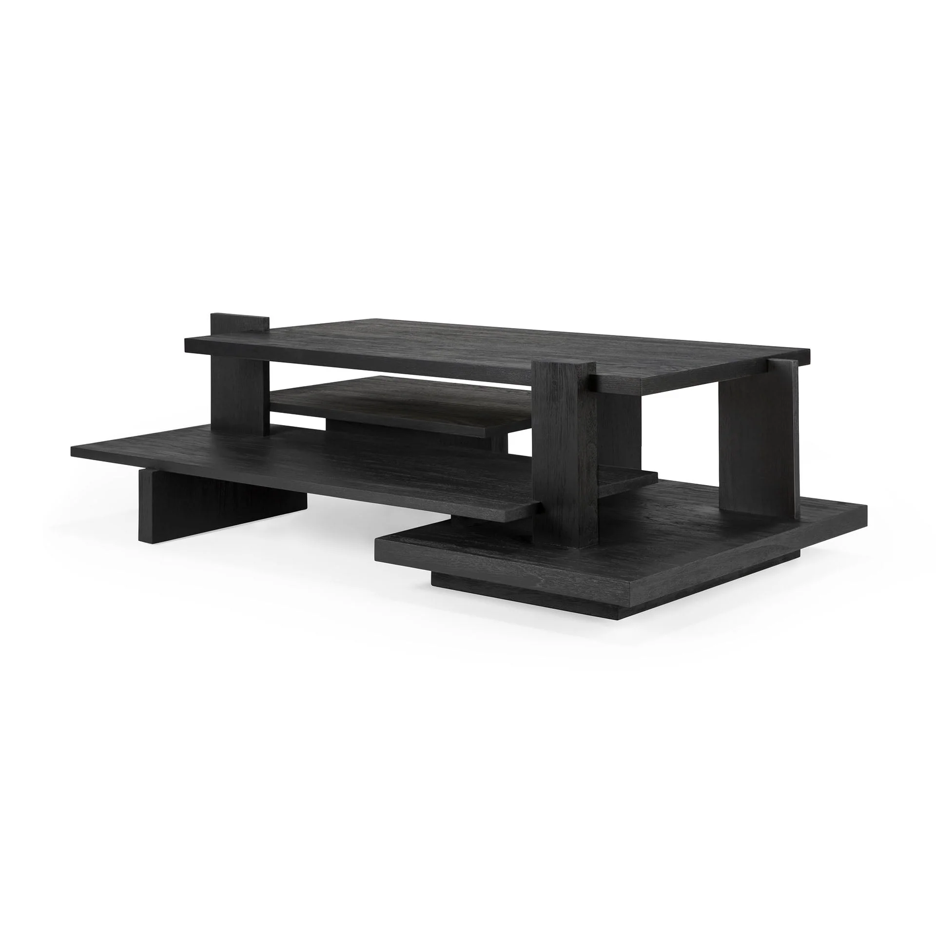 Ethnicraft Teak Abstract Coffee Table - Black - Floor Stock - Image 3