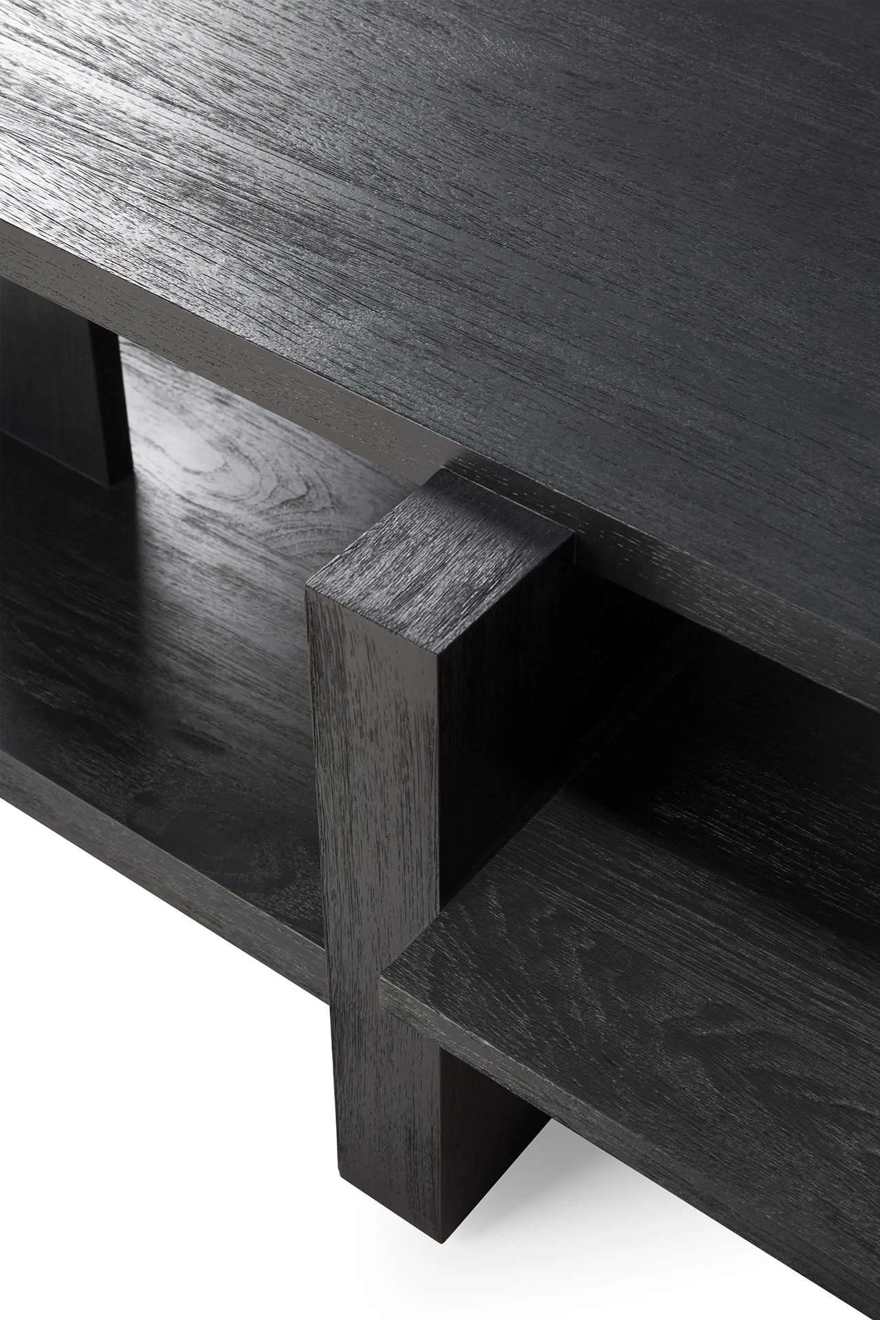 Ethnicraft Teak Abstract Coffee Table - Black - Floor Stock - Image 4