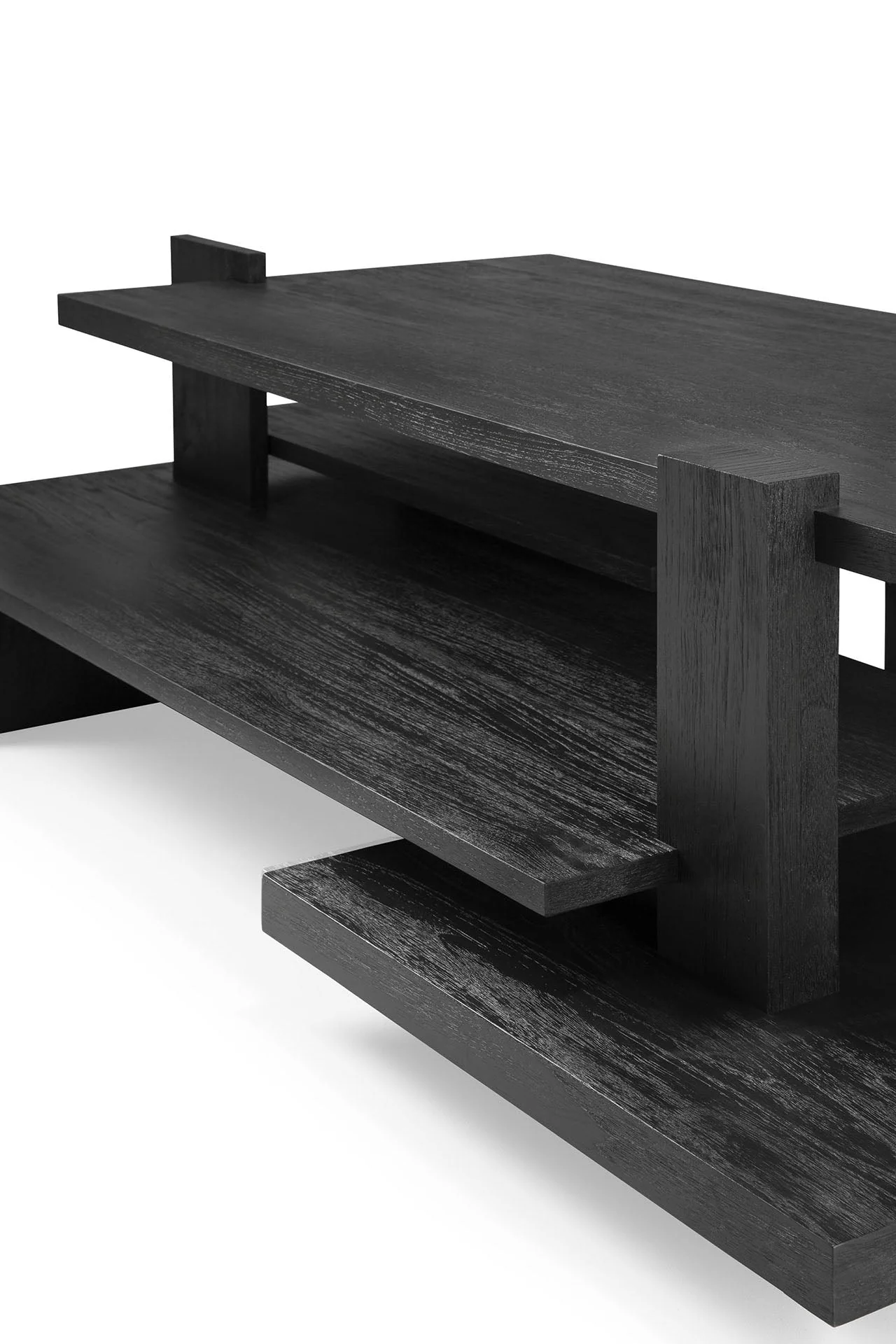 Ethnicraft Teak Abstract Coffee Table - Black - Floor Stock - Image 5