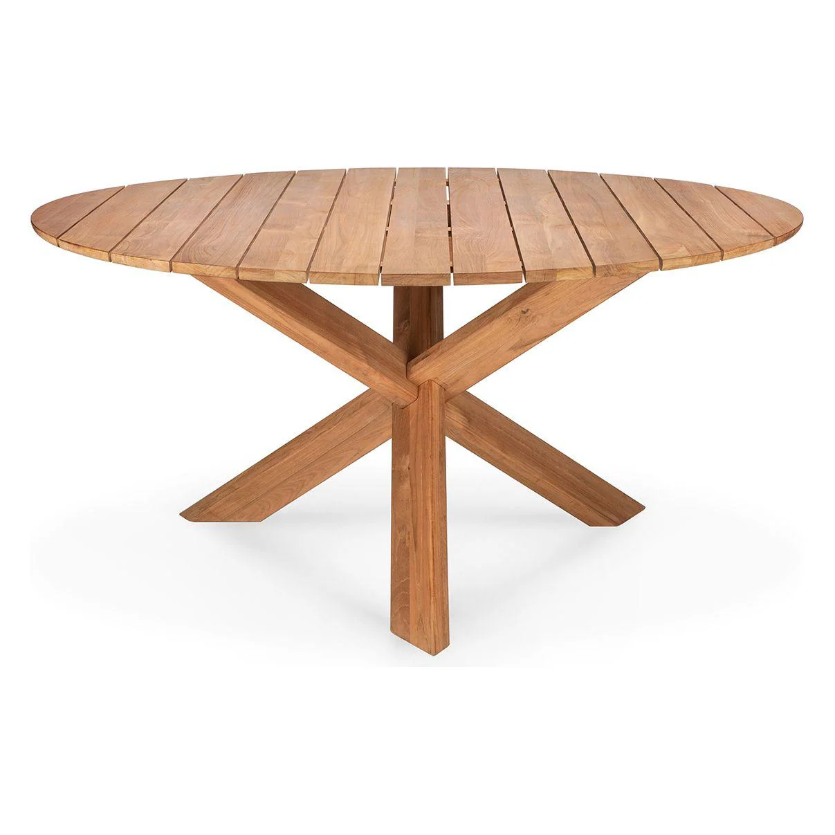 Ethnicraft Teak Circle Outdoor Dining Table - Image 3