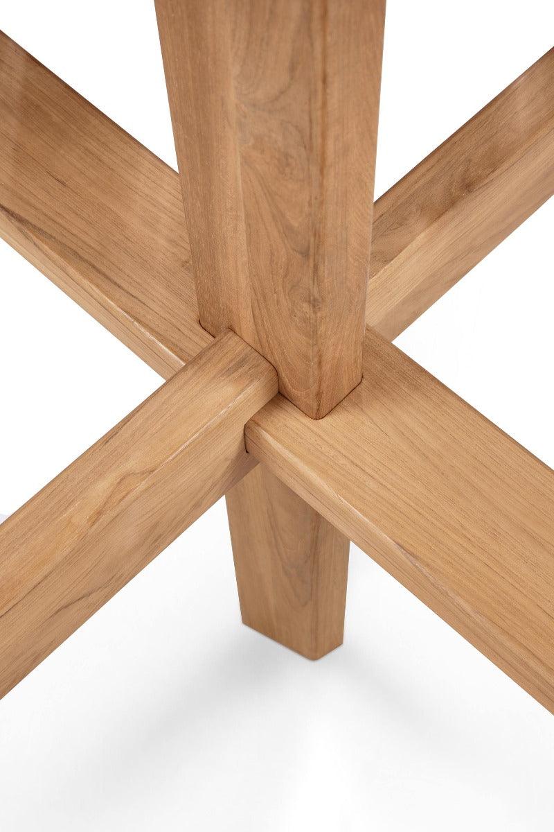 Ethnicraft Teak Circle Outdoor Dining Table - Image 5