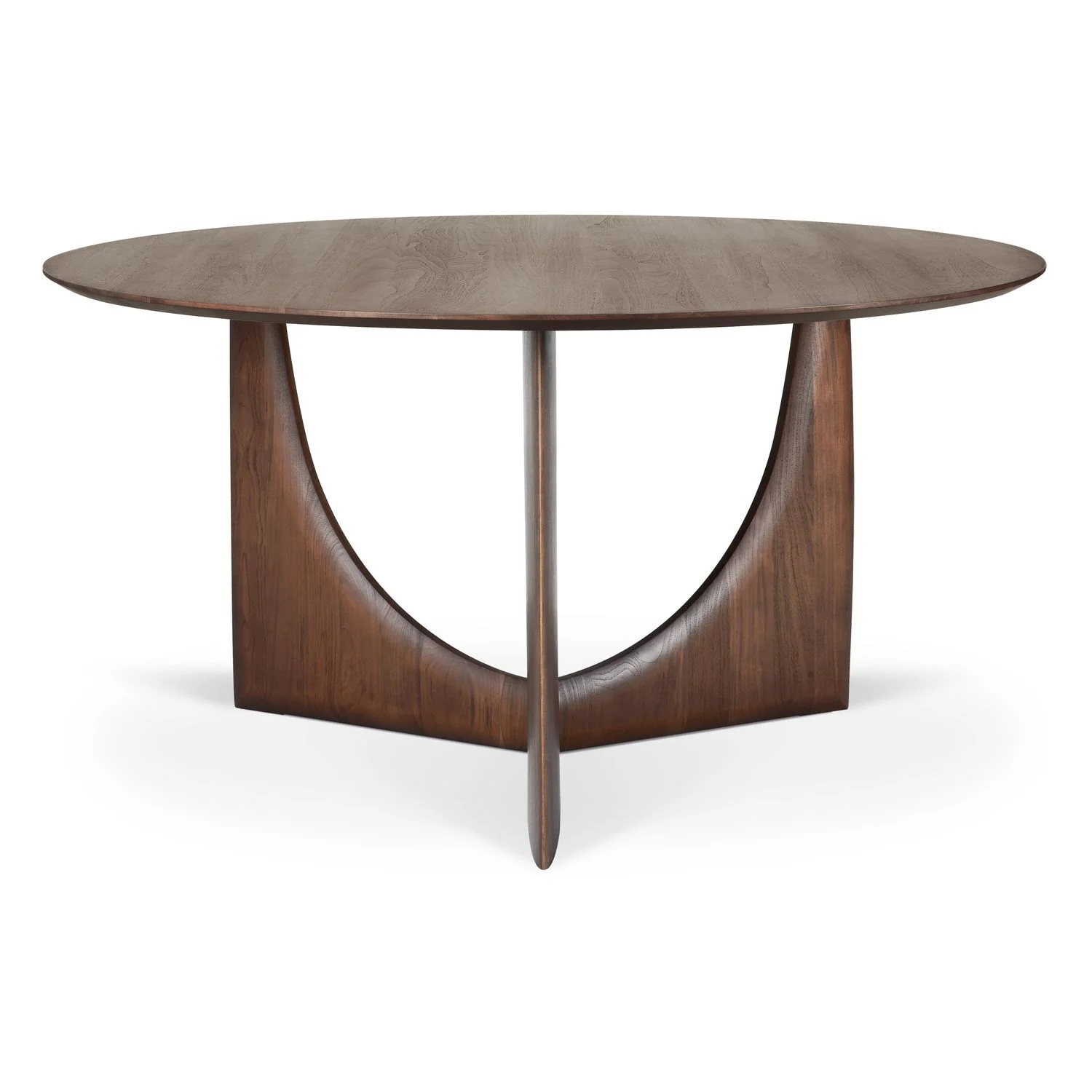 Ethnicraft Teak Geometric Round Dining Table - Image 4