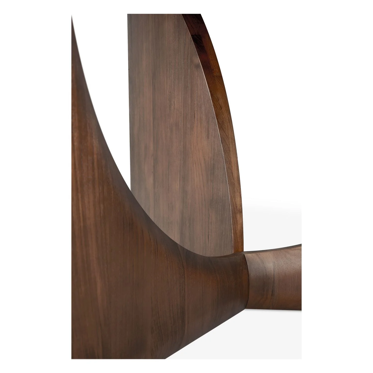 Ethnicraft Teak Geometric Round Dining Table - Image 7
