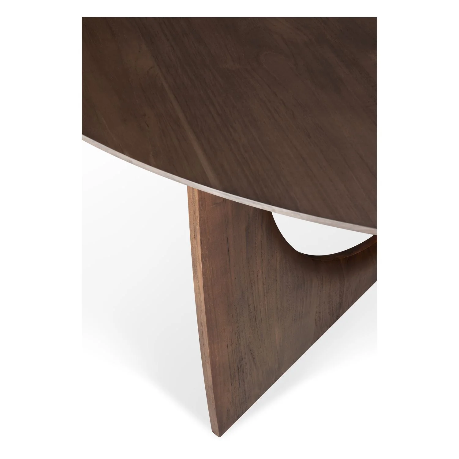 Ethnicraft Teak Geometric Round Dining Table - Image 8