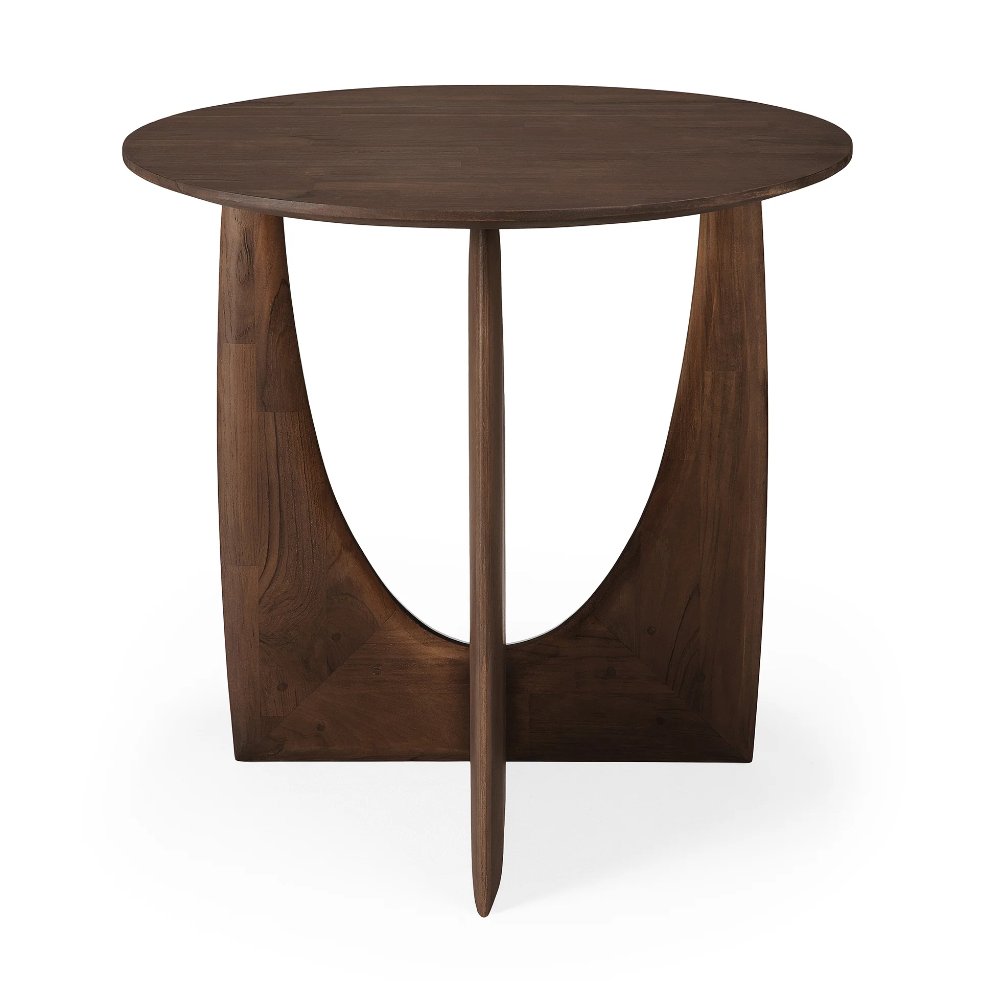 Ethnicraft Teak Geometric Side Table - Image 3