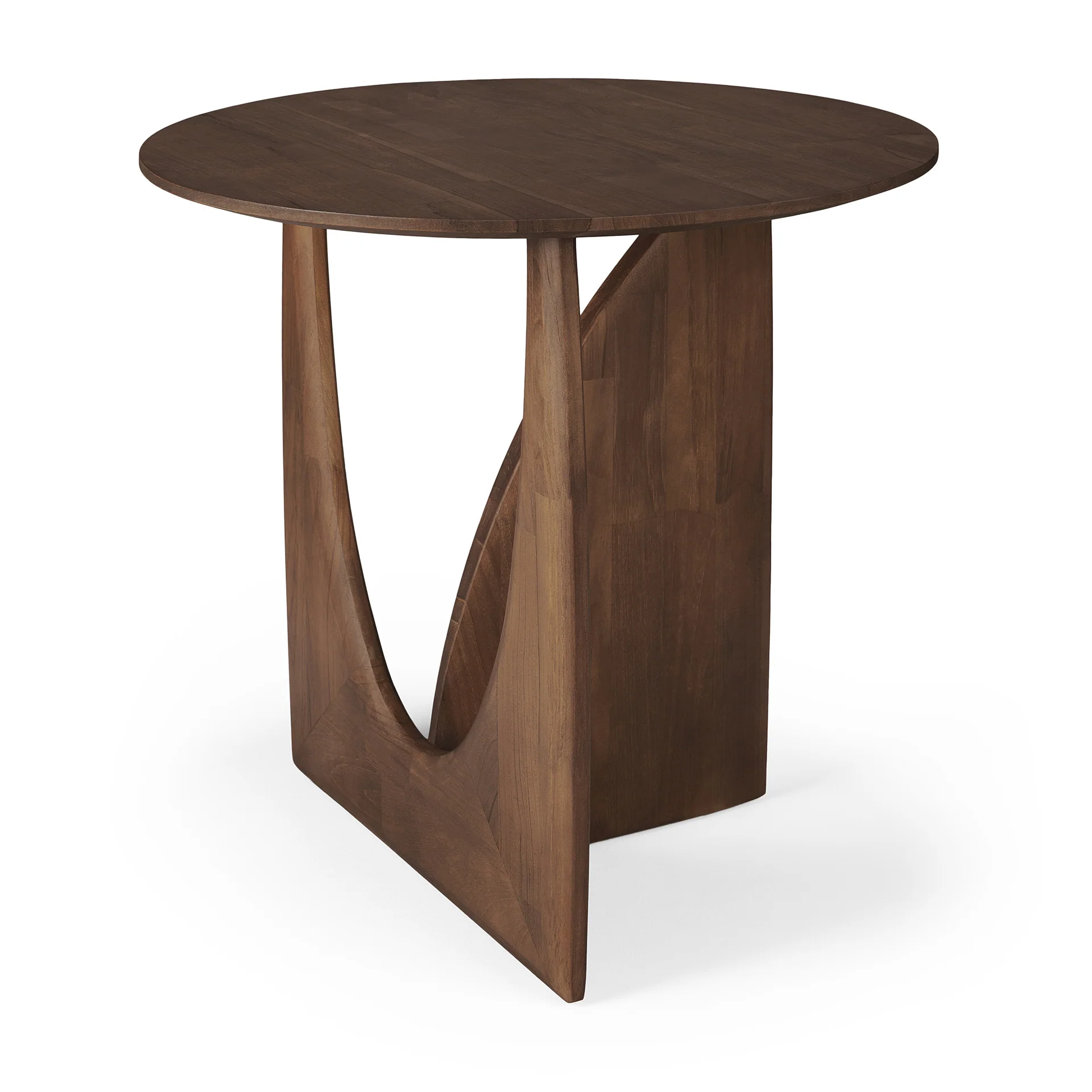 Ethnicraft Teak Geometric Side Table - Image 4