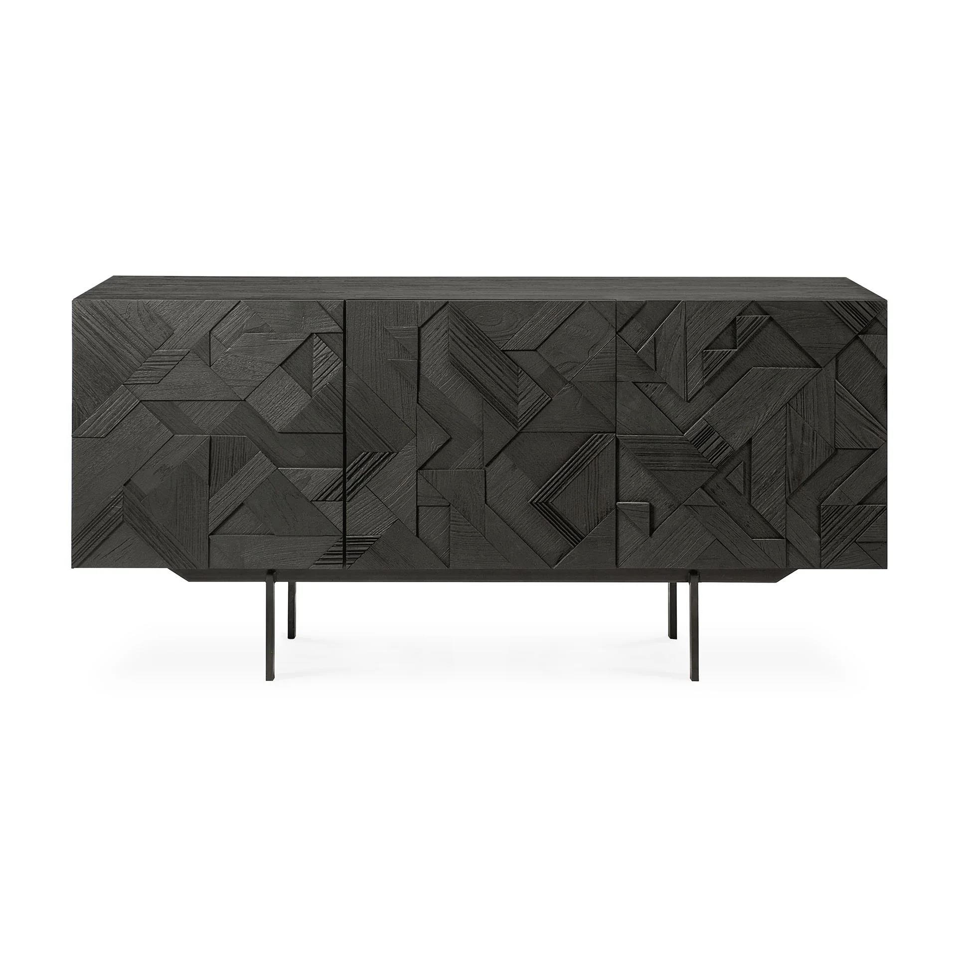 Ethnicraft Teak Graphic Sideboard - 3 Door