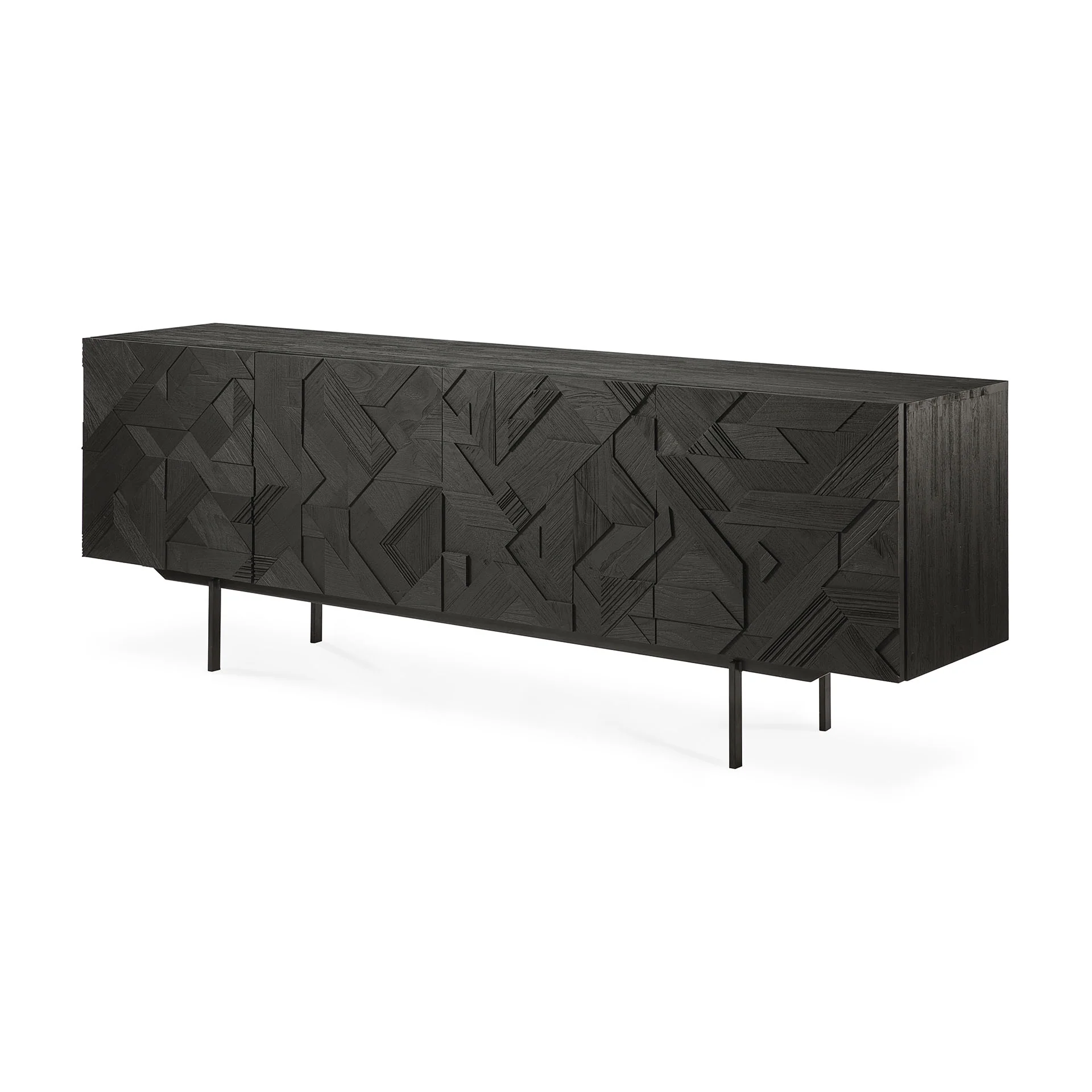 Ethnicraft Teak Graphic Sideboard - 4 Door - Image 2