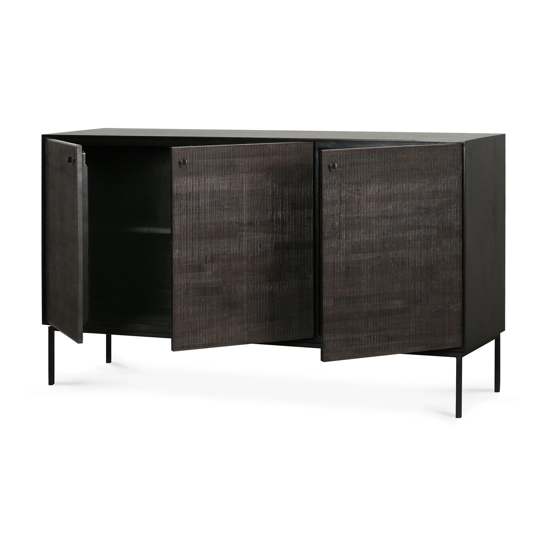 Ethnicraft Teak Grooves Sideboard - 3 Doors - Image 3