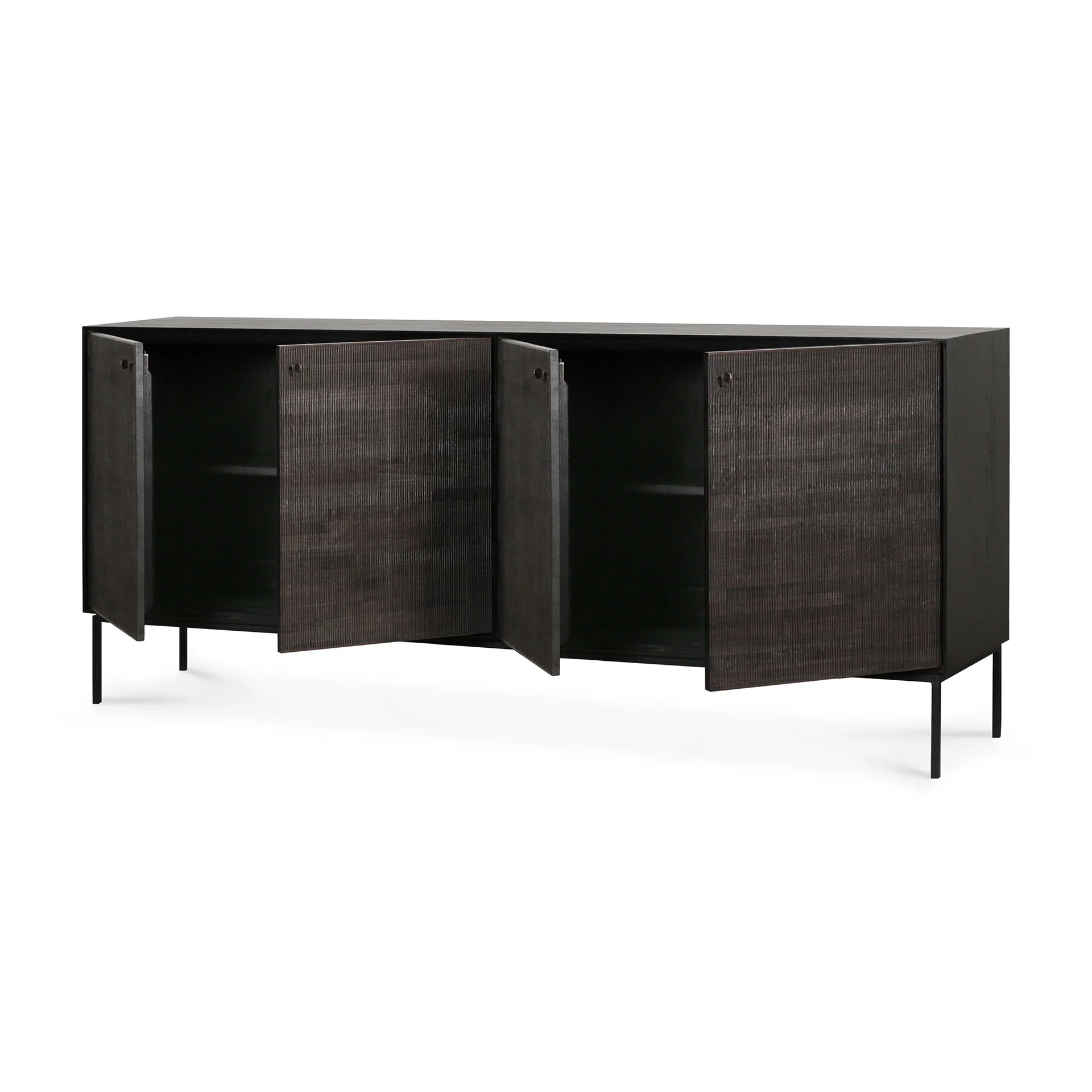 Ethnicraft Teak Grooves Sideboard - 4 Doors - Image 3