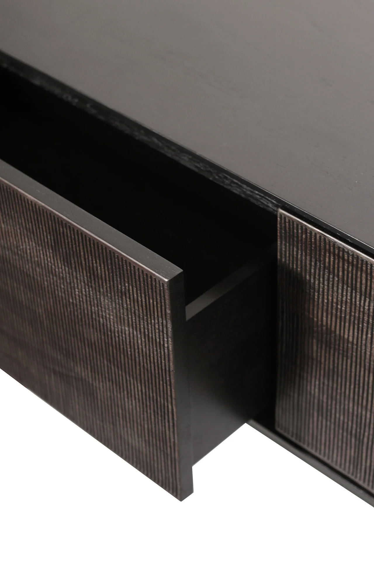 Ethnicraft Teak Grooves TV Cupboard - 1 Flip-down Door/2 Drawers - Image 4