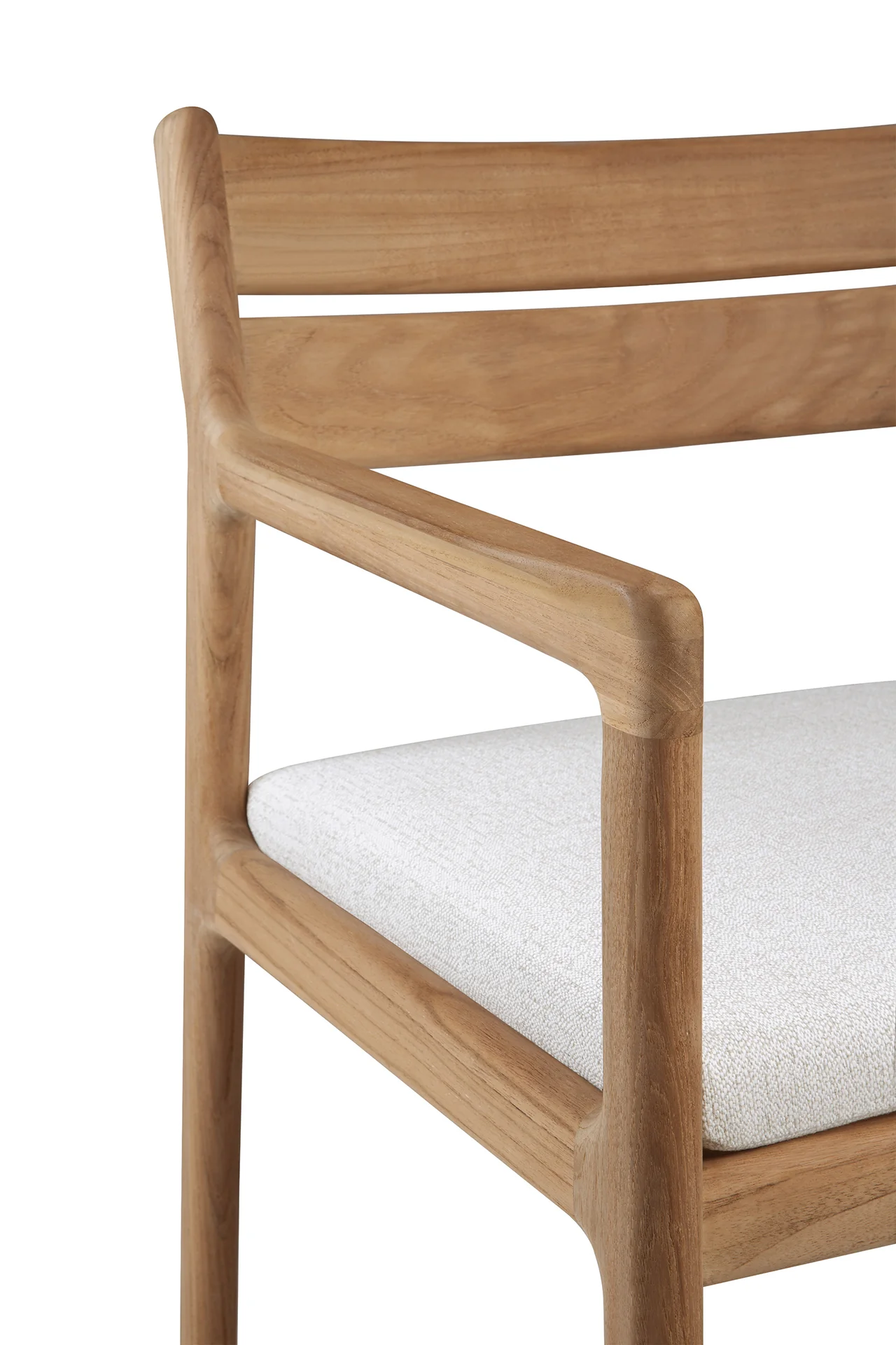 Ethnicraft Teak Jack Outdoor Dining Chair with Armrest - Fabric - Image 10