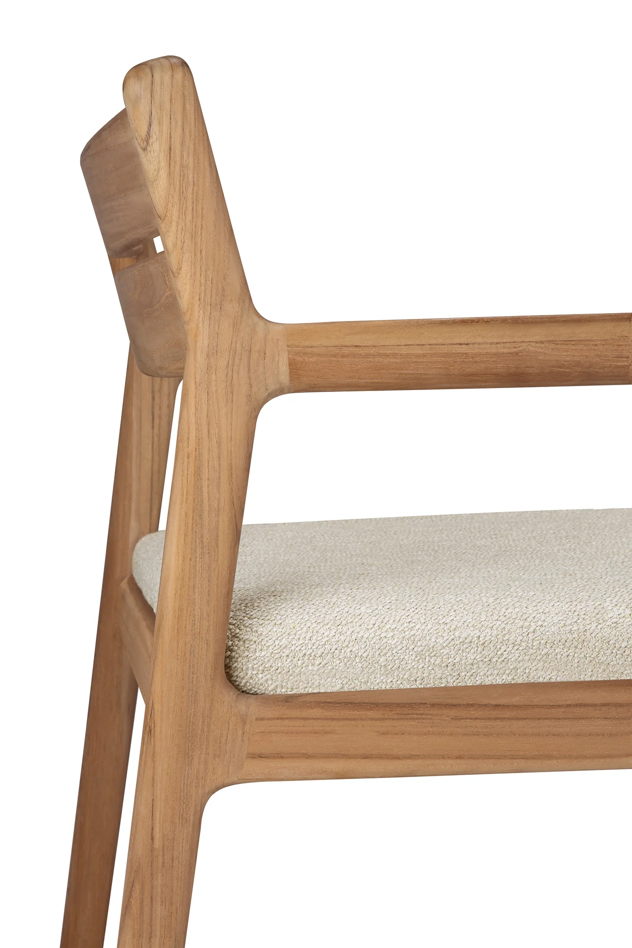 Ethnicraft Teak Jack Outdoor Dining Chair with Armrest - Fabric - Image 16