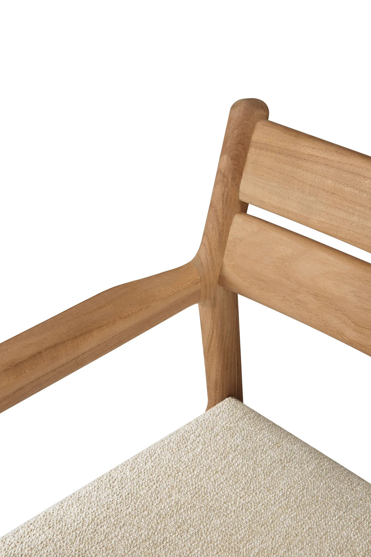 Ethnicraft Teak Jack Outdoor Dining Chair with Armrest - Fabric - Image 17