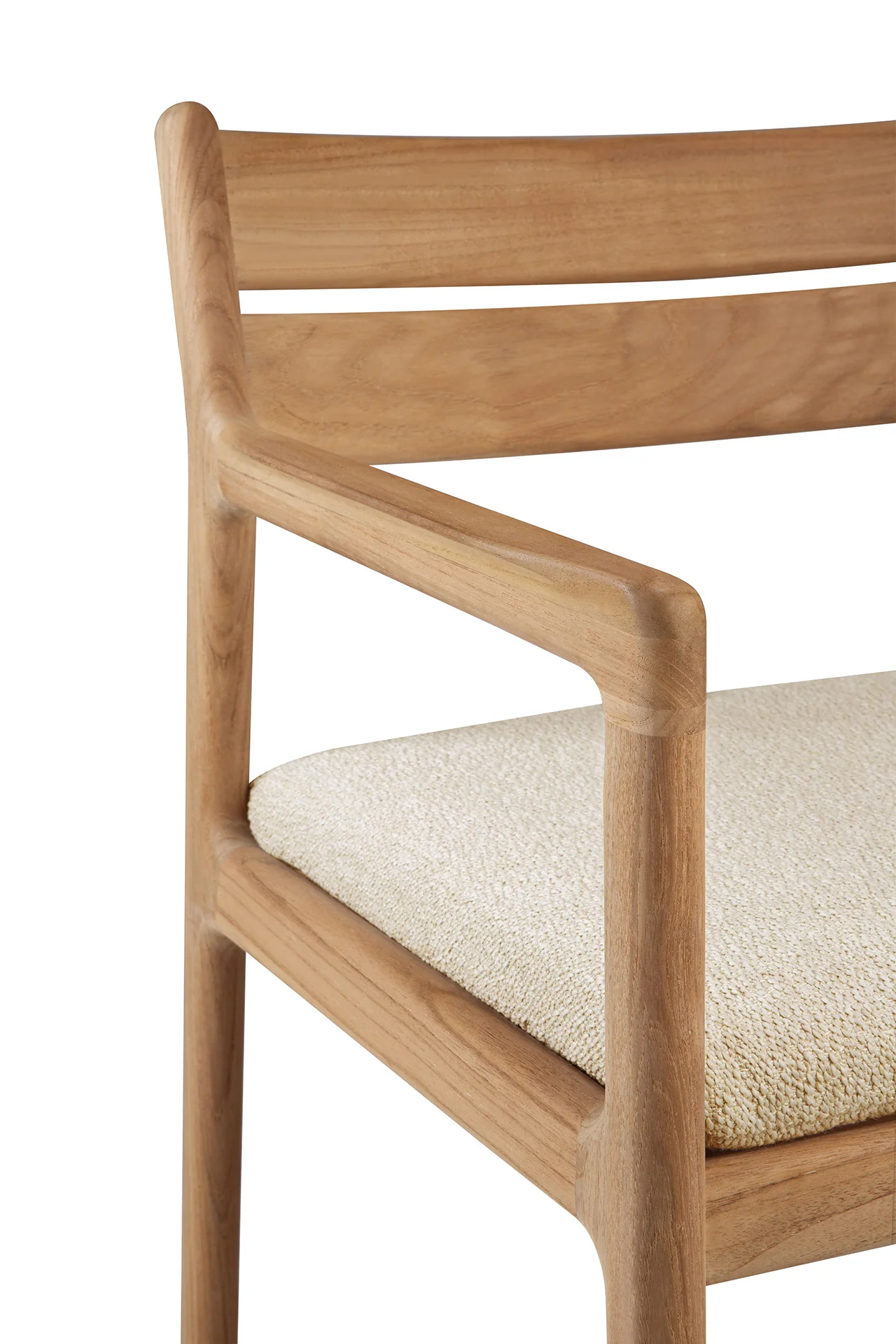 Ethnicraft Teak Jack Outdoor Dining Chair with Armrest - Fabric - Image 18