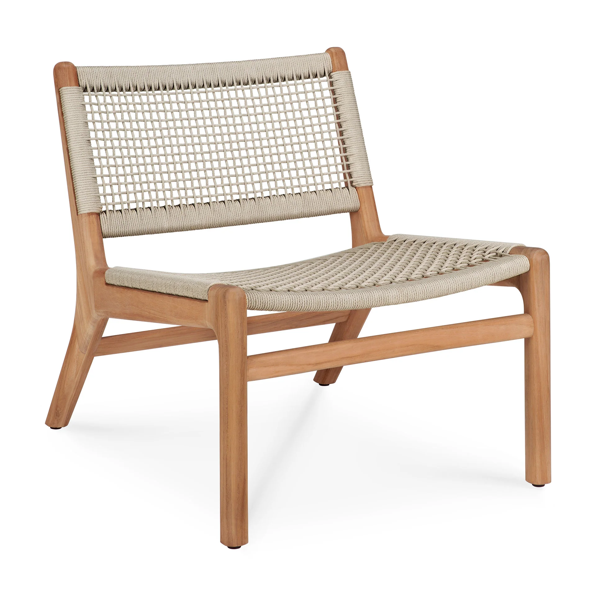 Ethnicraft Teak Jack Woven Outdoor Lounge Chair