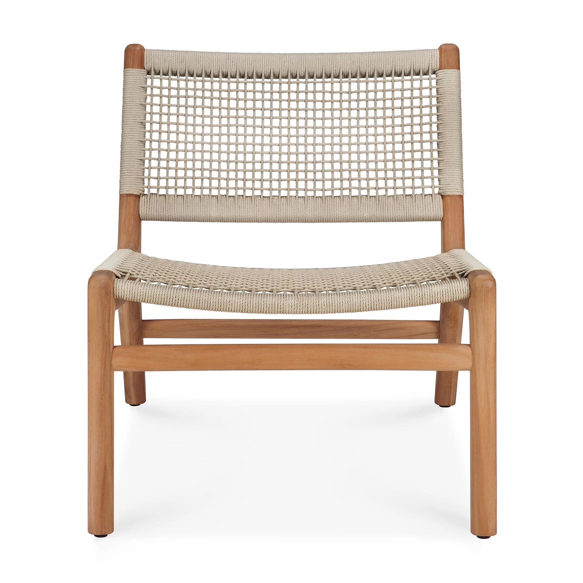 Ethnicraft Teak Jack Woven Outdoor Lounge Chair - Image 2
