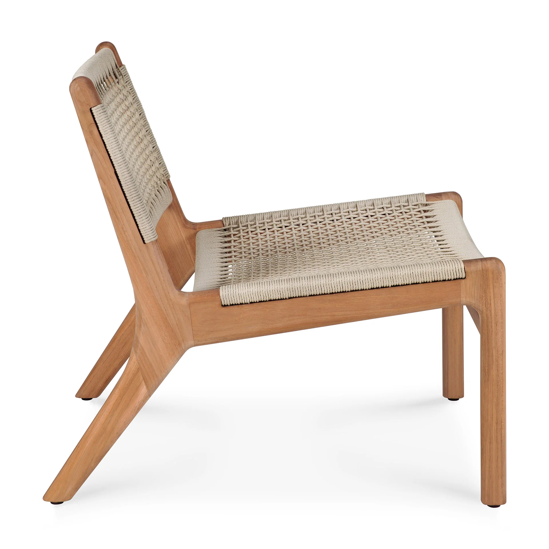 Ethnicraft Teak Jack Woven Outdoor Lounge Chair - Image 3