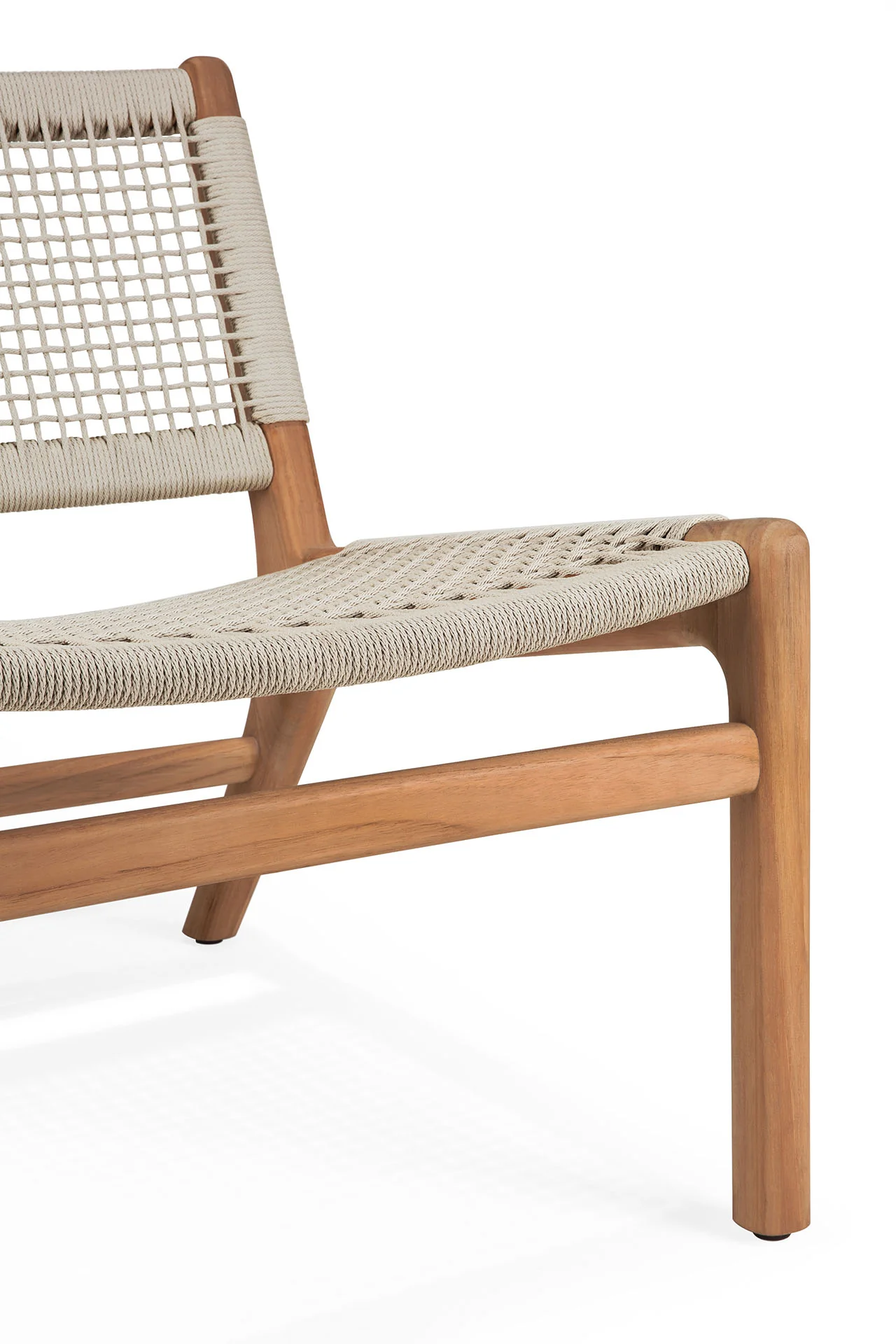 Ethnicraft Teak Jack Woven Outdoor Lounge Chair - Image 5