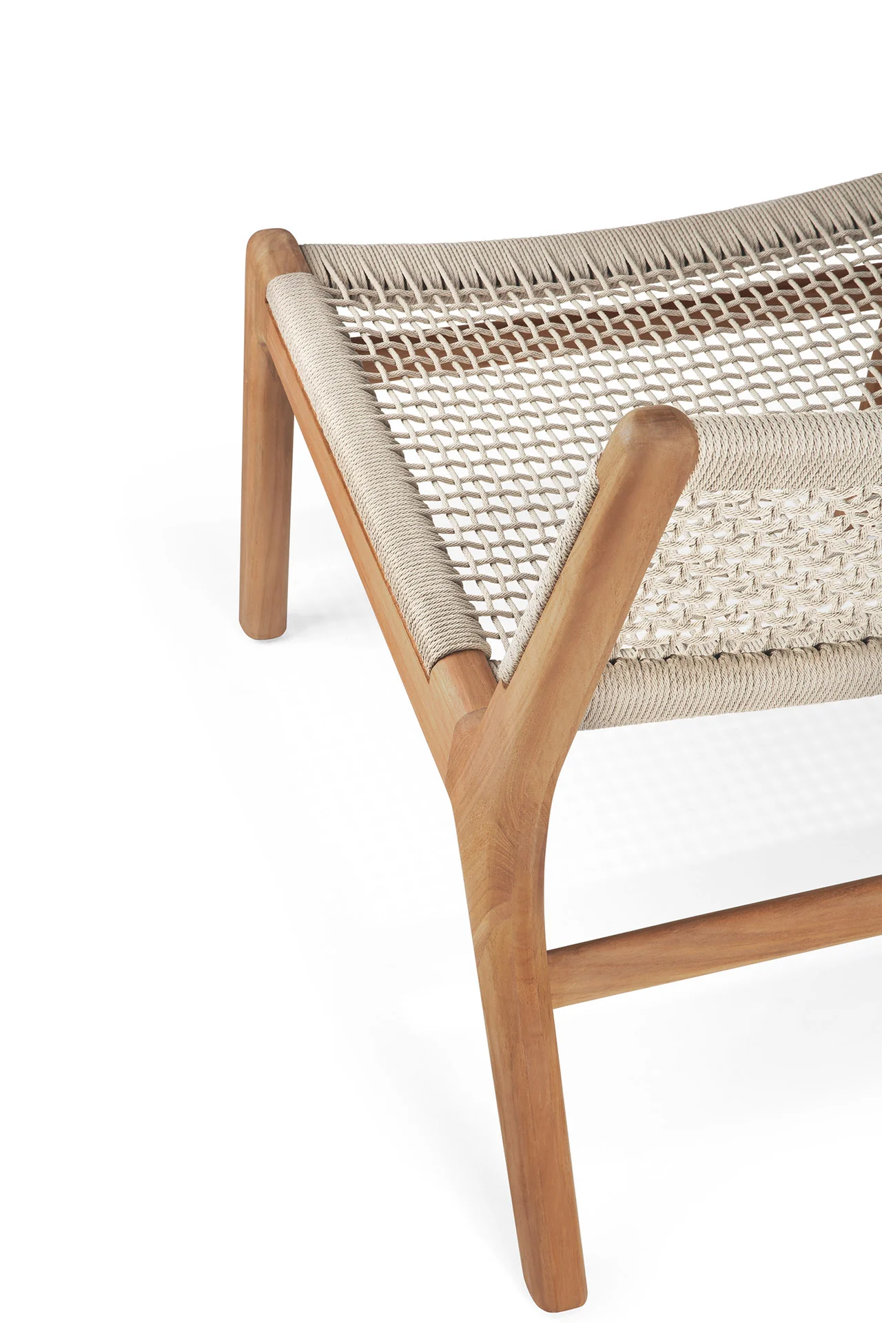 Ethnicraft Teak Jack Woven Outdoor Lounge Chair - Image 6