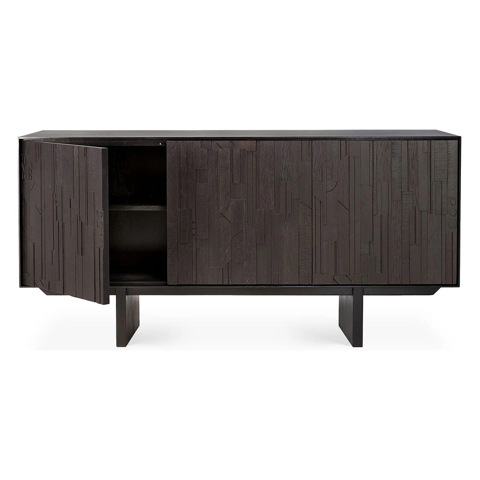 Ethnicraft Teak Mosaic 3 Door Sideboard - Image 3