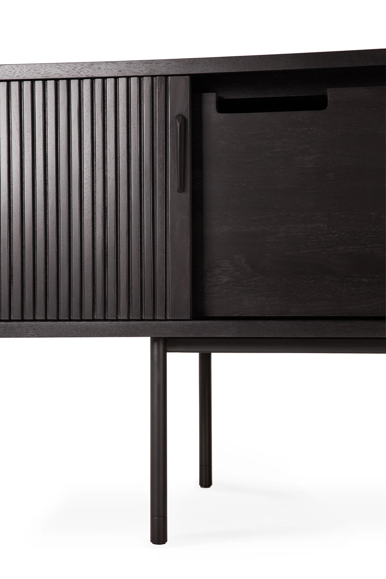 Ethnicraft Mahogany Roller Max TV Cupboard - 2 Sliding Doors/1 Drawer - Image 9