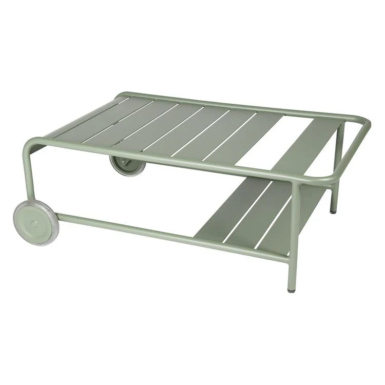Fermob Luxembourg Low Table with Casters - Cactus - Floor Stock