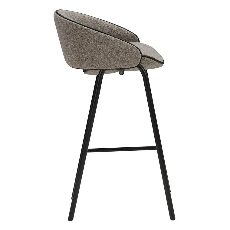Folium Bar Stool with Leather Piping - Image 5