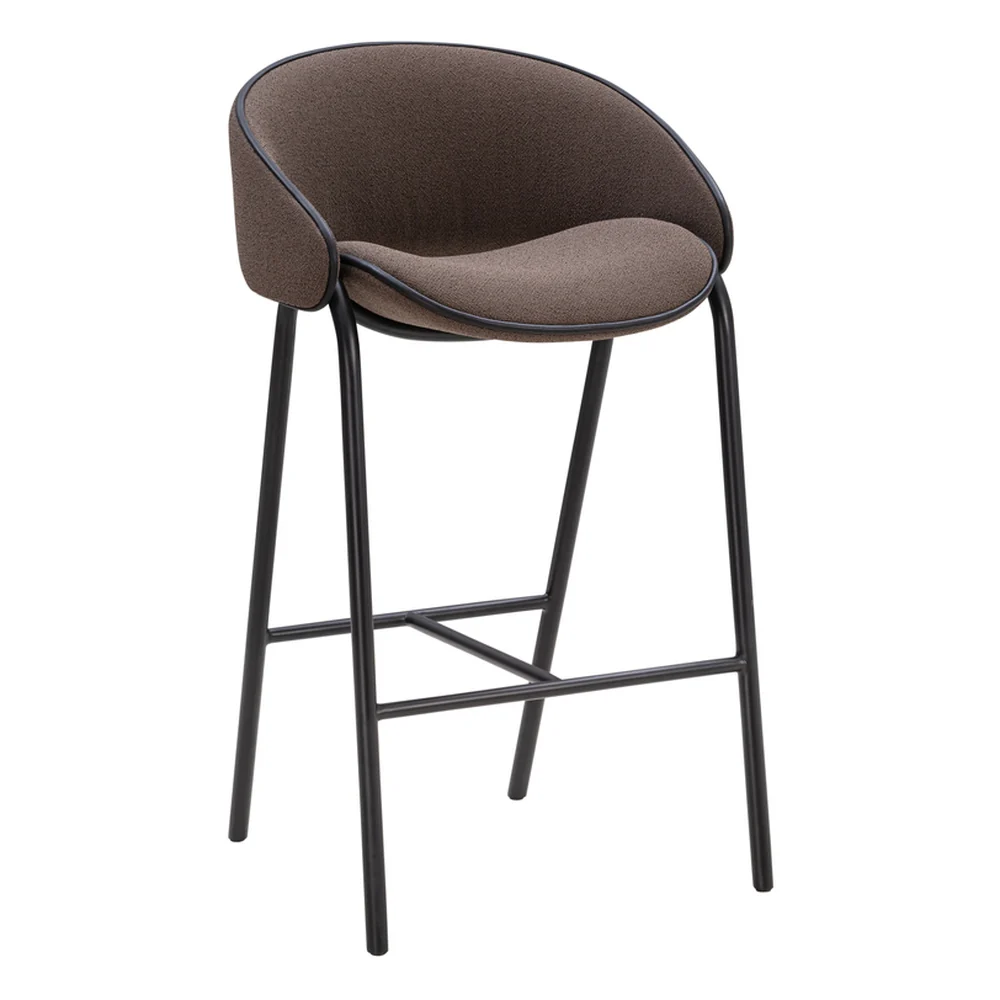 Folium Bar Stool with Leather Piping - Image 6