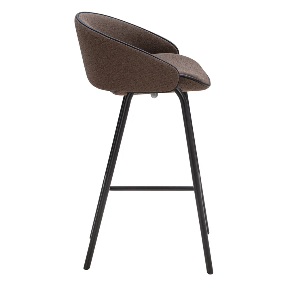 Folium Bar Stool with Leather Piping - Image 8