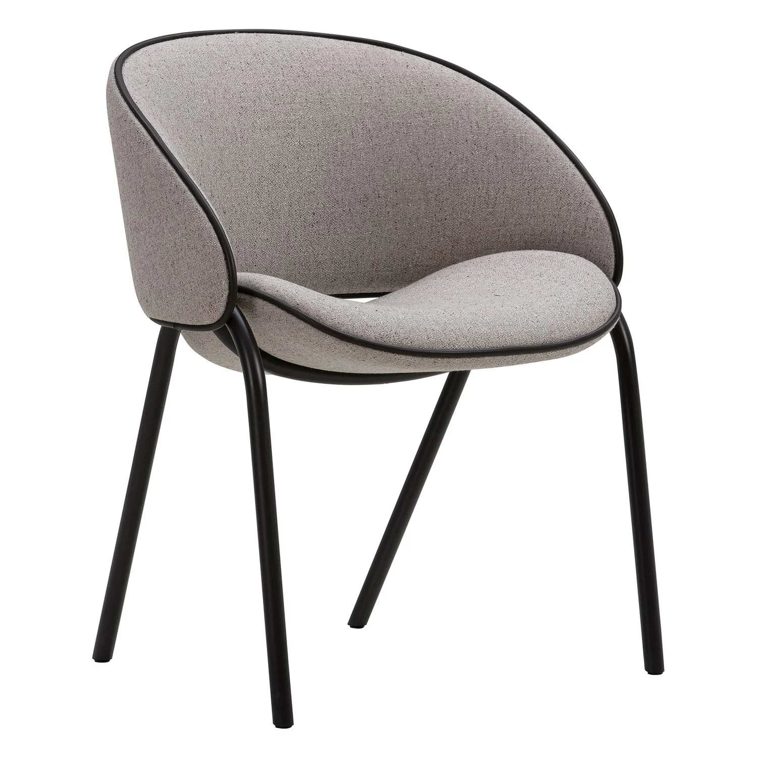 Folium Dining Chair with Leather Piping - Image 11