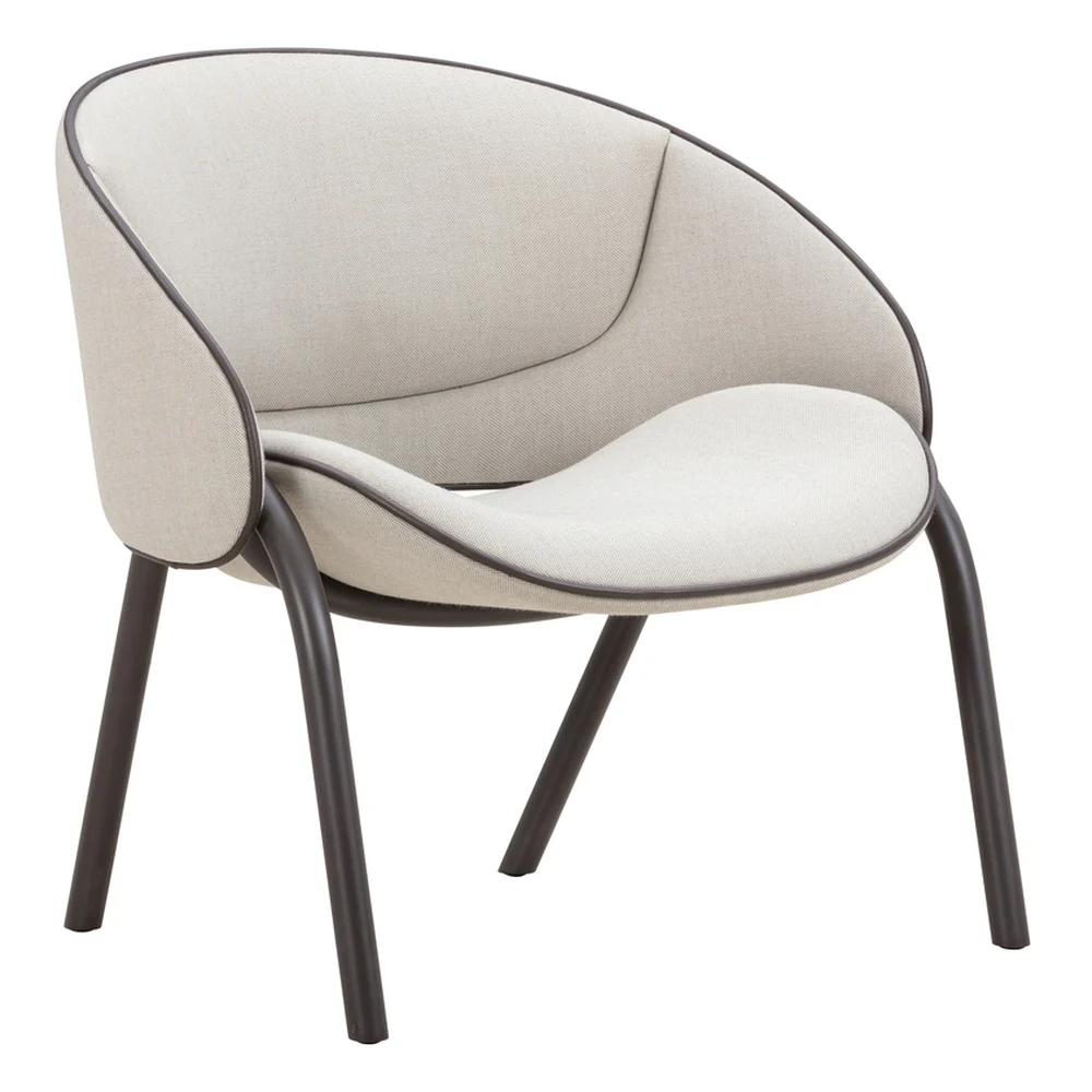 Folium Lounge Chair with Leather Piping - Image 10