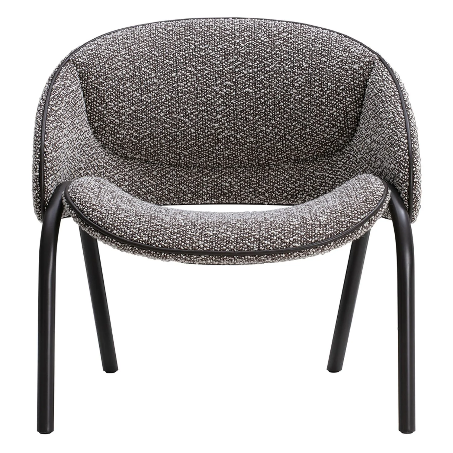 Folium Lounge Chair with Leather Piping - Image 2