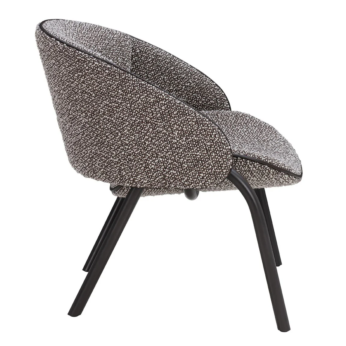 Folium Lounge Chair with Leather Piping - Image 4