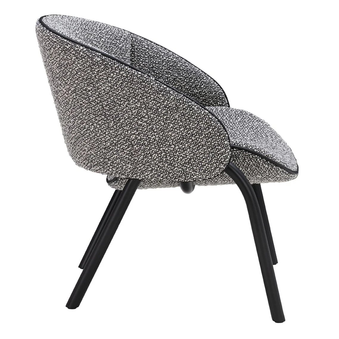 Folium Lounge Chair with Leather Piping - Image 8