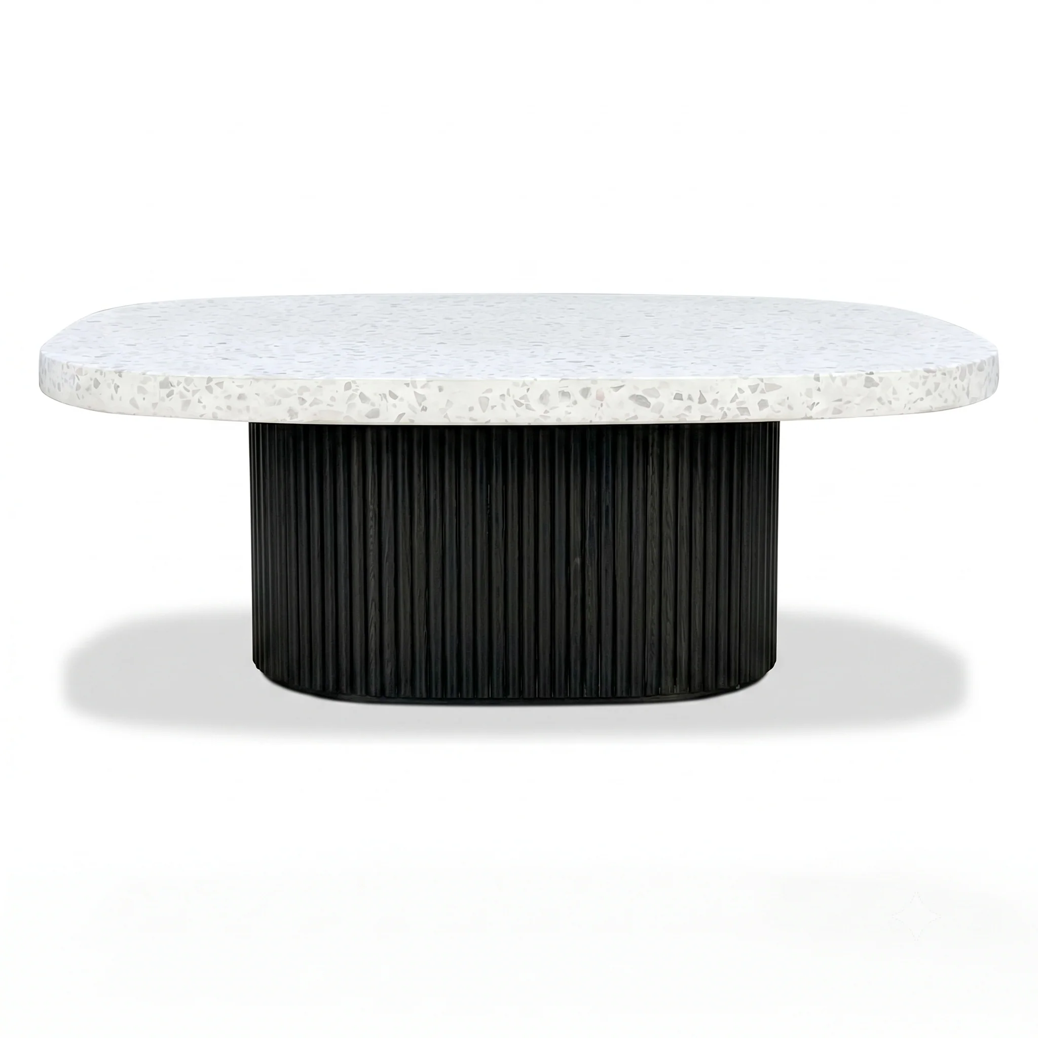 Gion Terrazzo Coffee Table - Large - Nougat Terrazzo-Black Oak - Floor Stock