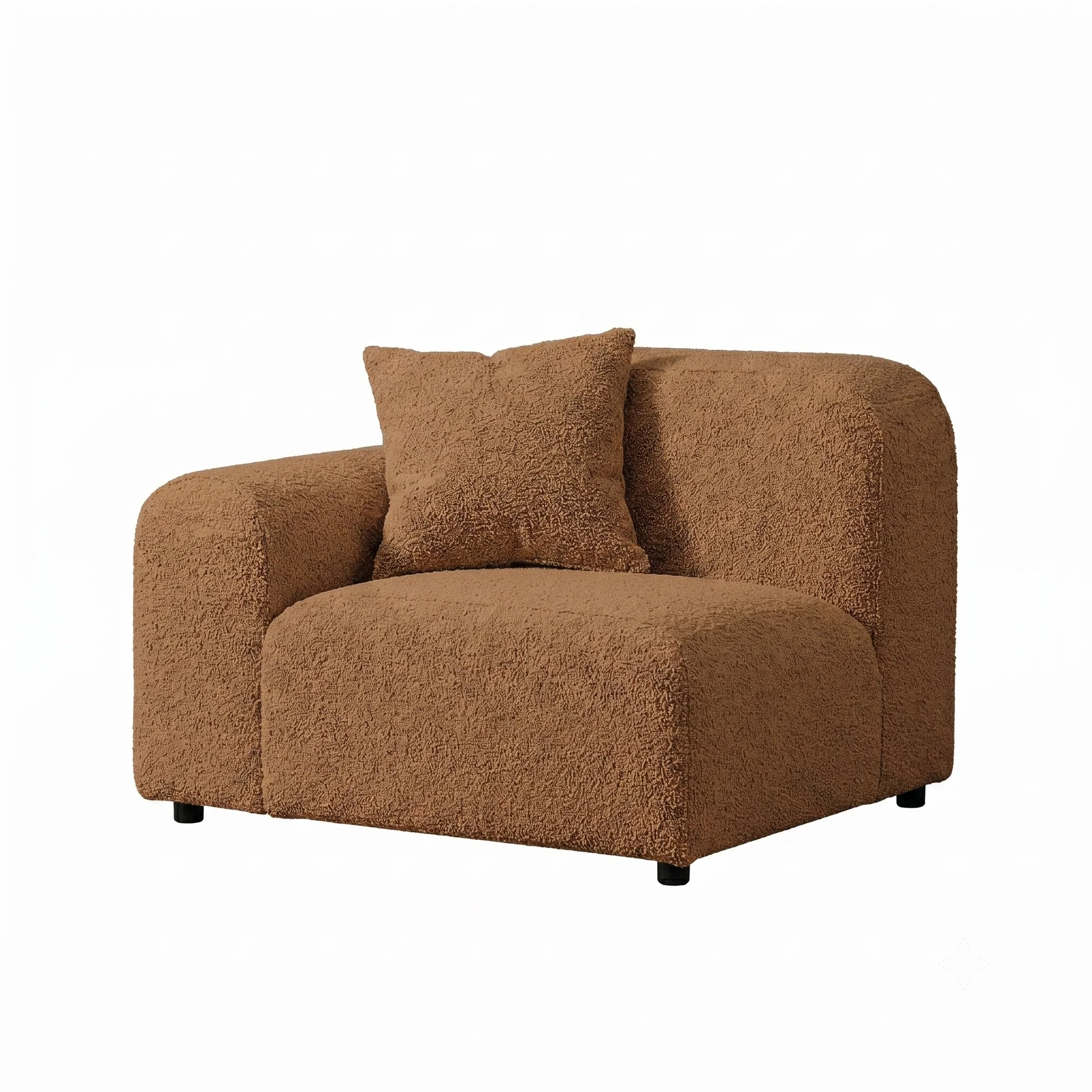 Hampton Sofa - 1 Seater Left Arm - Yarra Honey Boucle - Floor Stock
