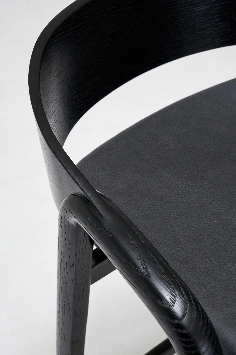 Inlay Counter Stool - Black - Charcoal-Alabama 007 - Floor Stock - Image 3