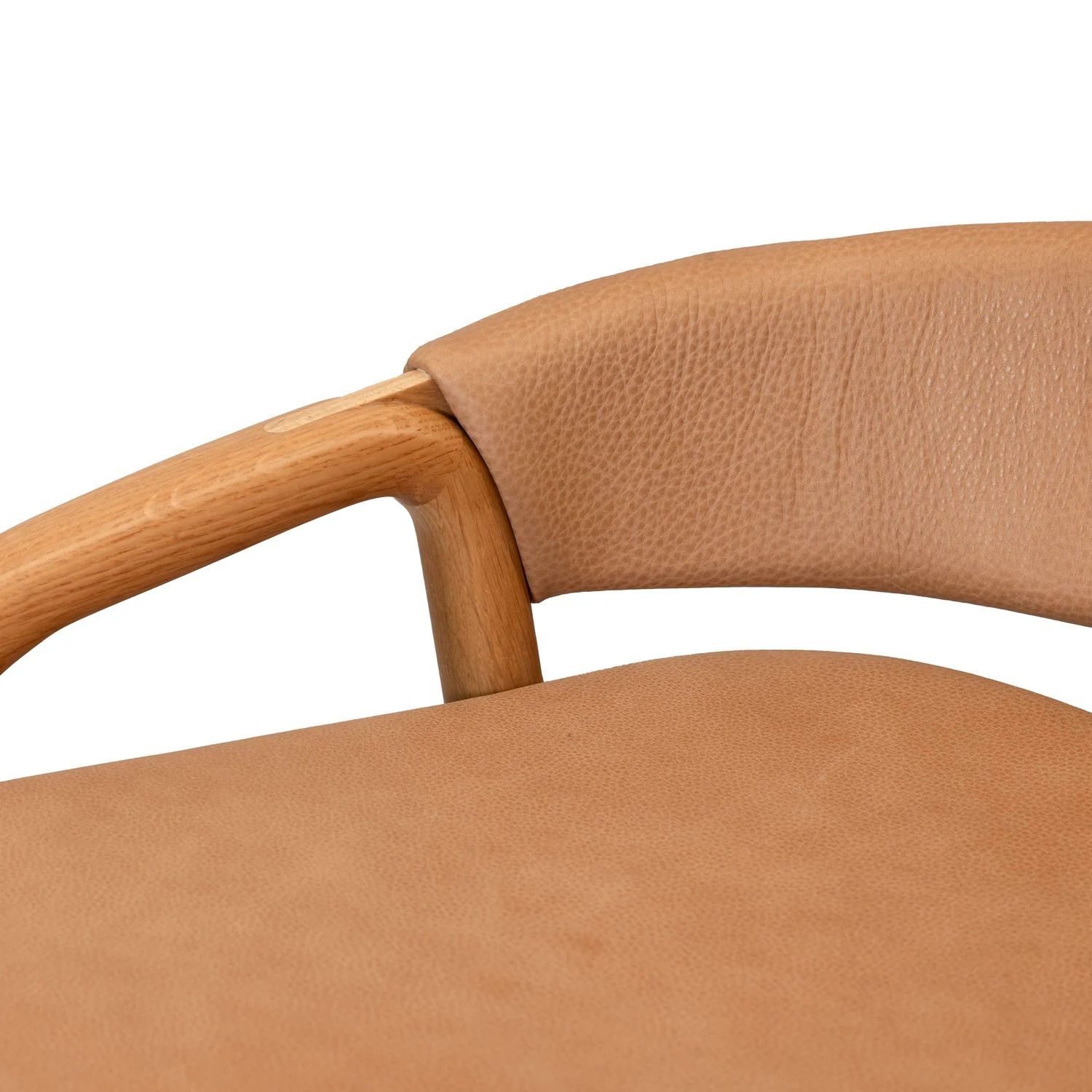 Inlay Counter Stool with Leather Backrest - Image 5