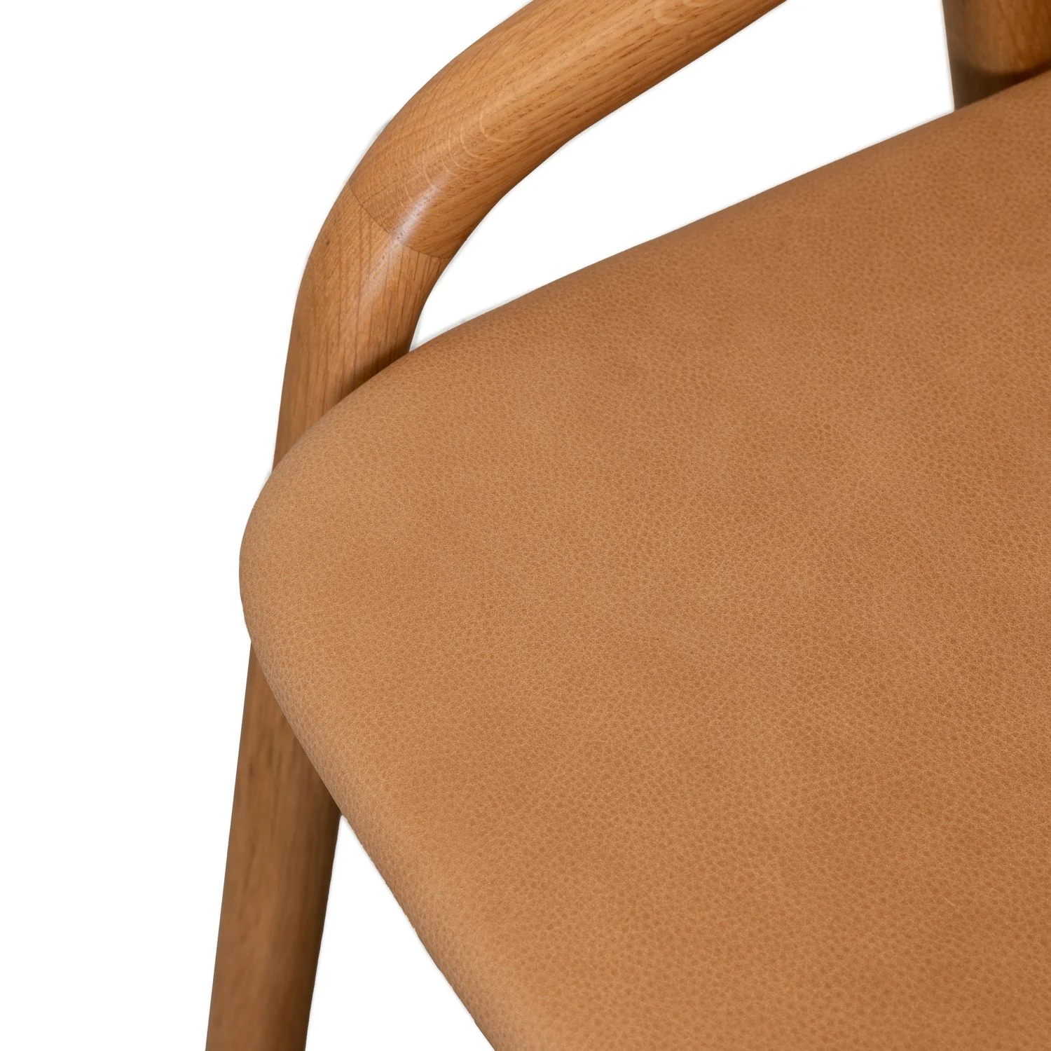 Inlay Counter Stool with Leather Backrest - Image 7