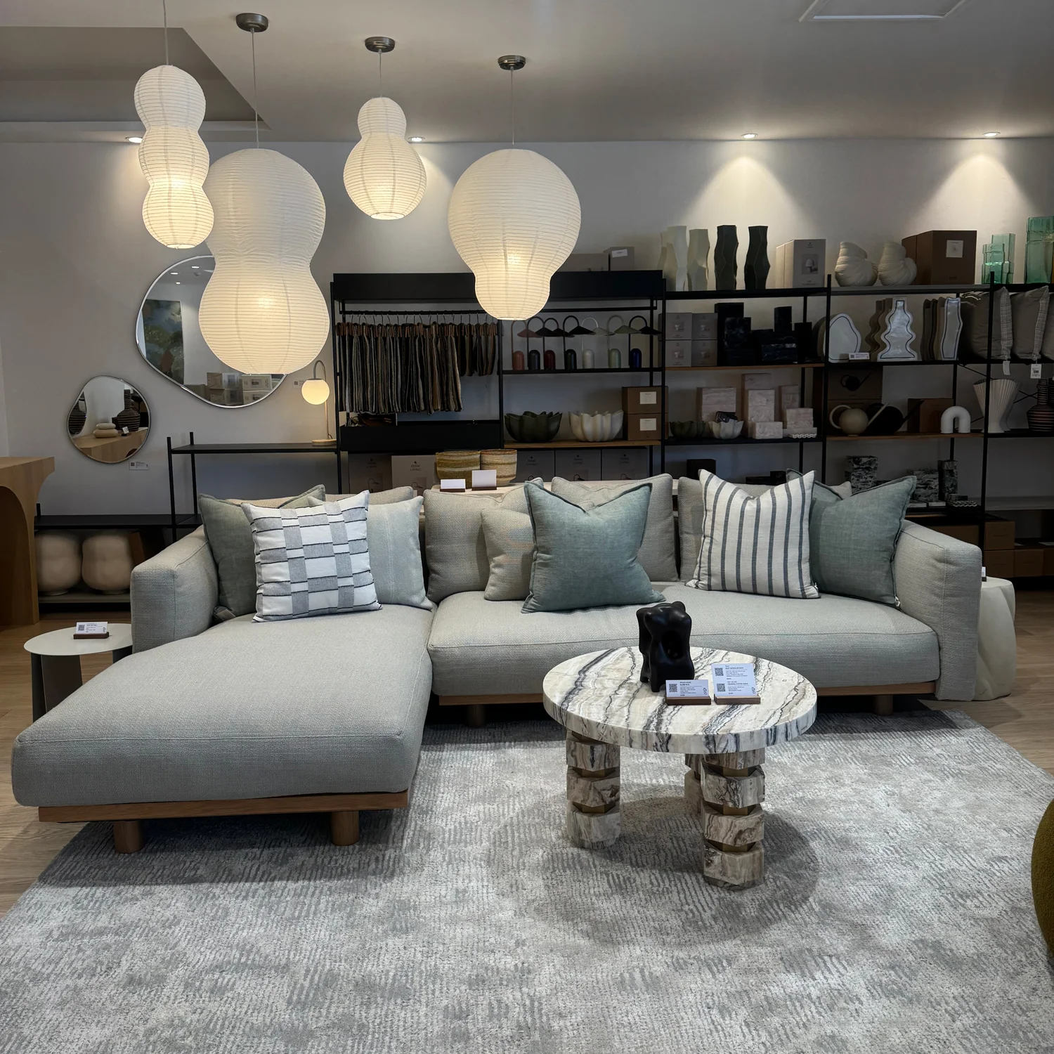Islet V4 L Shape Sofa - Sandstone-Alba 007 - Floor Stock