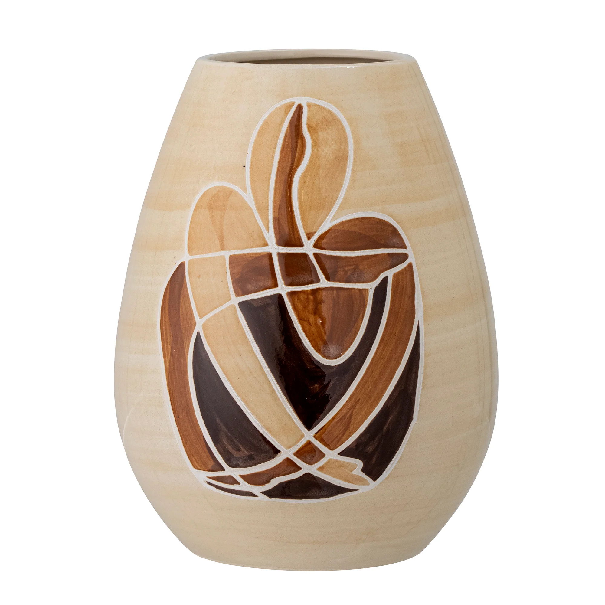 Jona Stoneware Vase – Brown