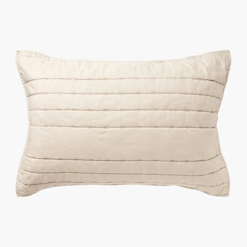 Kemble Linen & Cotton Quilted Pillowcases - Image 3