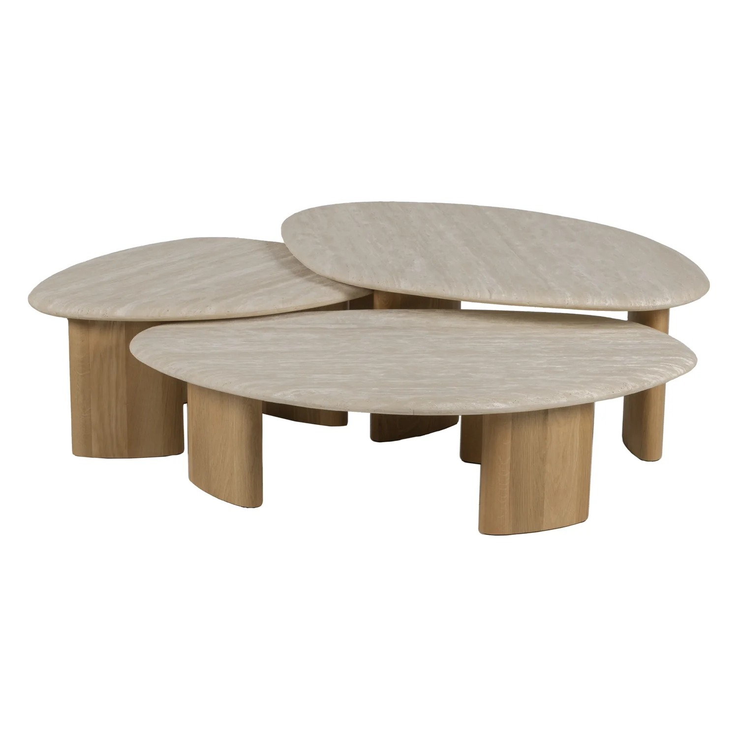 Kora Travertine Coffee Table