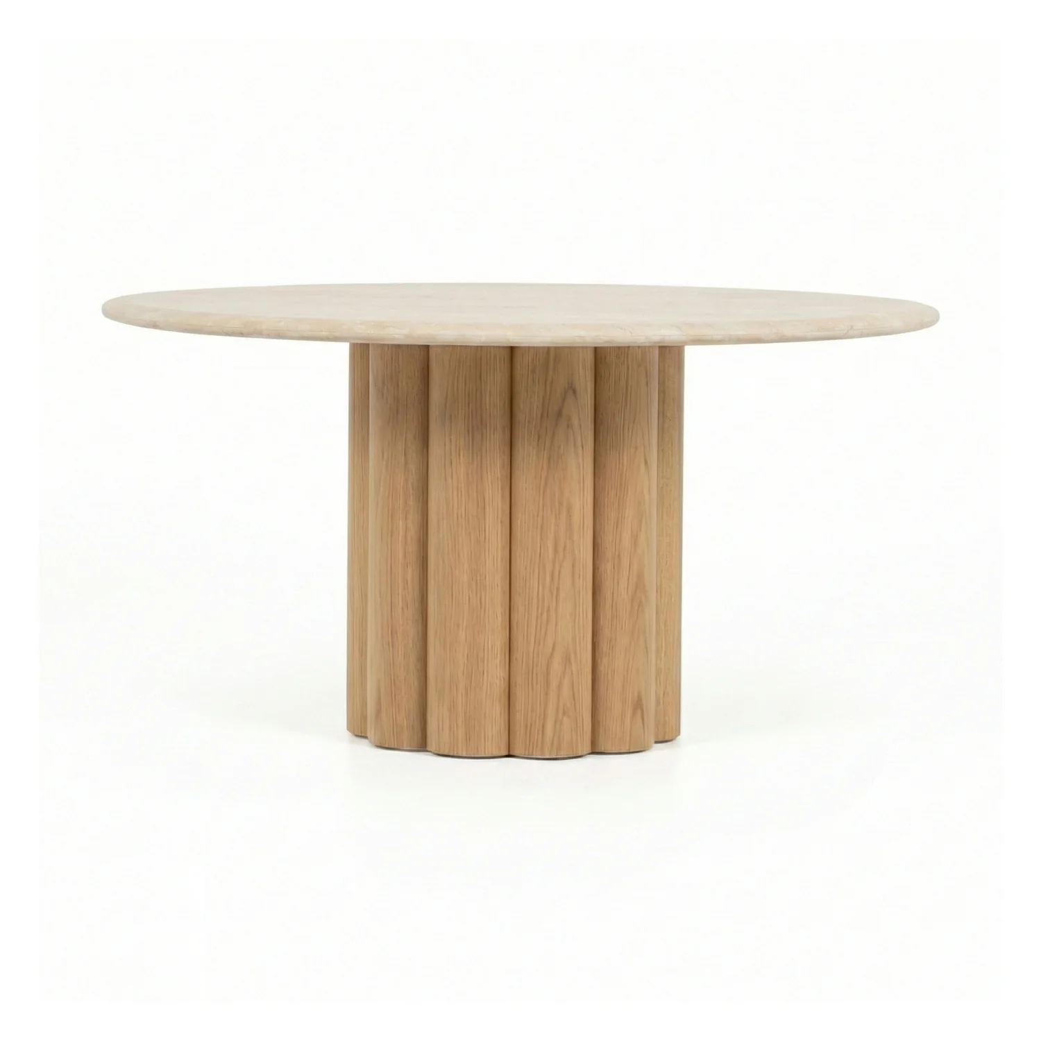 Kora Travertine Round Dining Table - Image 10