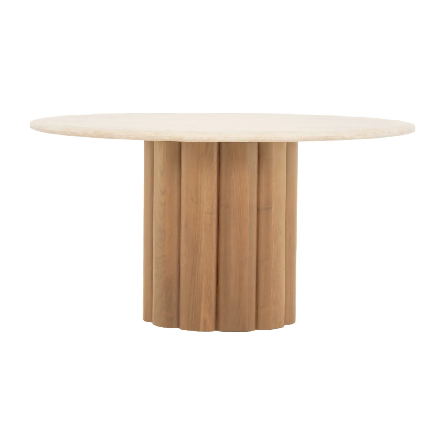 Kora Travertine Round Dining Table - Image 2