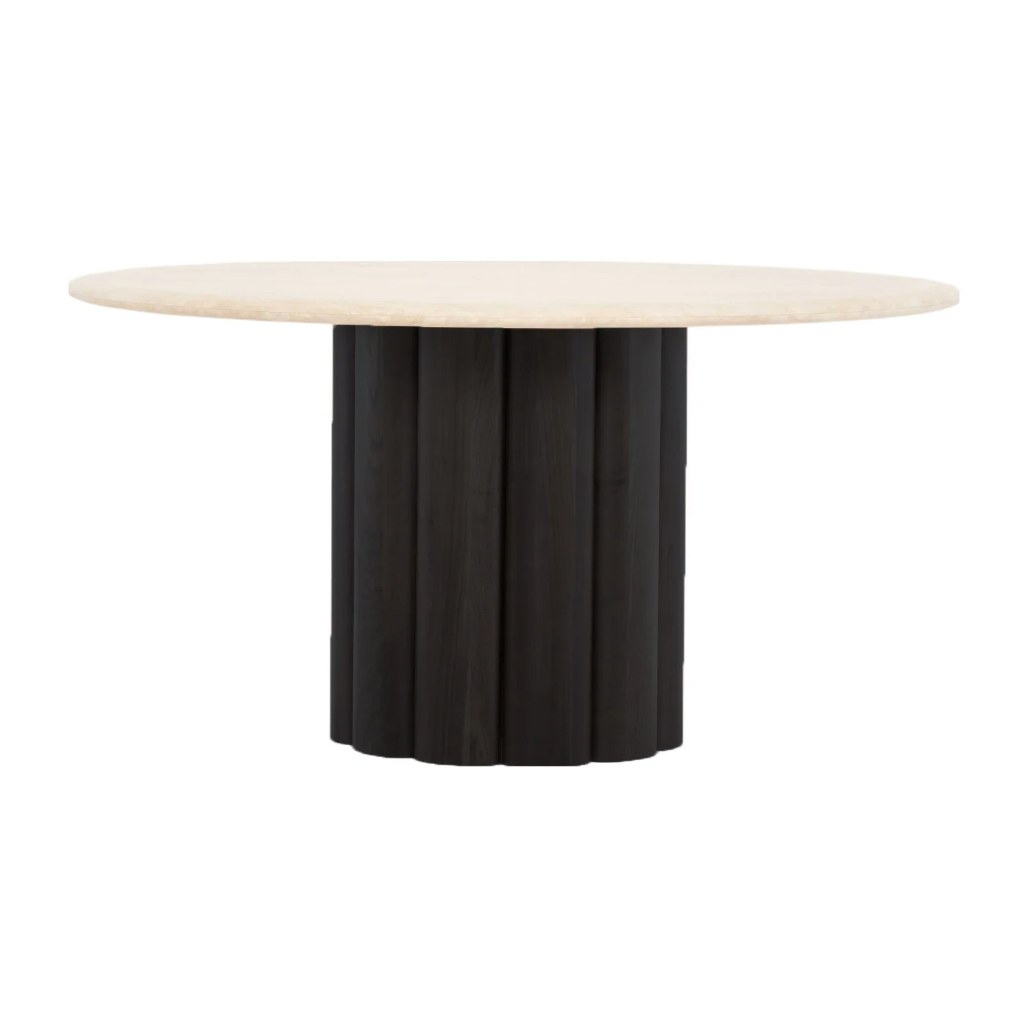Kora Travertine Round Dining Table - Image 3
