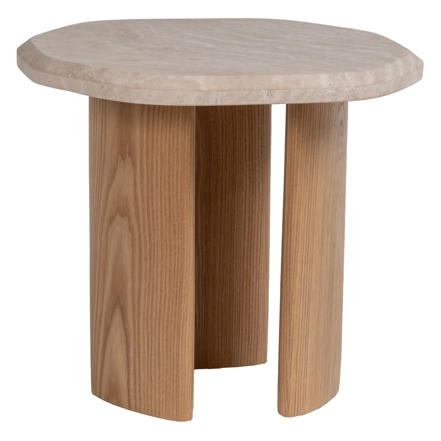 Lagoon Travertine Side Table - Image 2