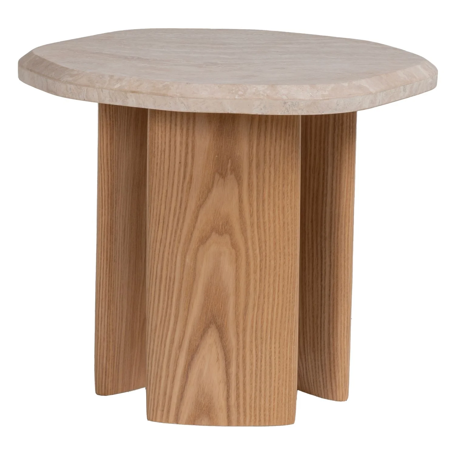 Lagoon Travertine Side Table - Image 3