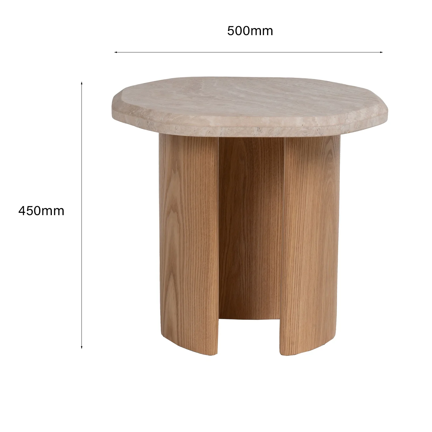 Lagoon Travertine Side Table - Image 9